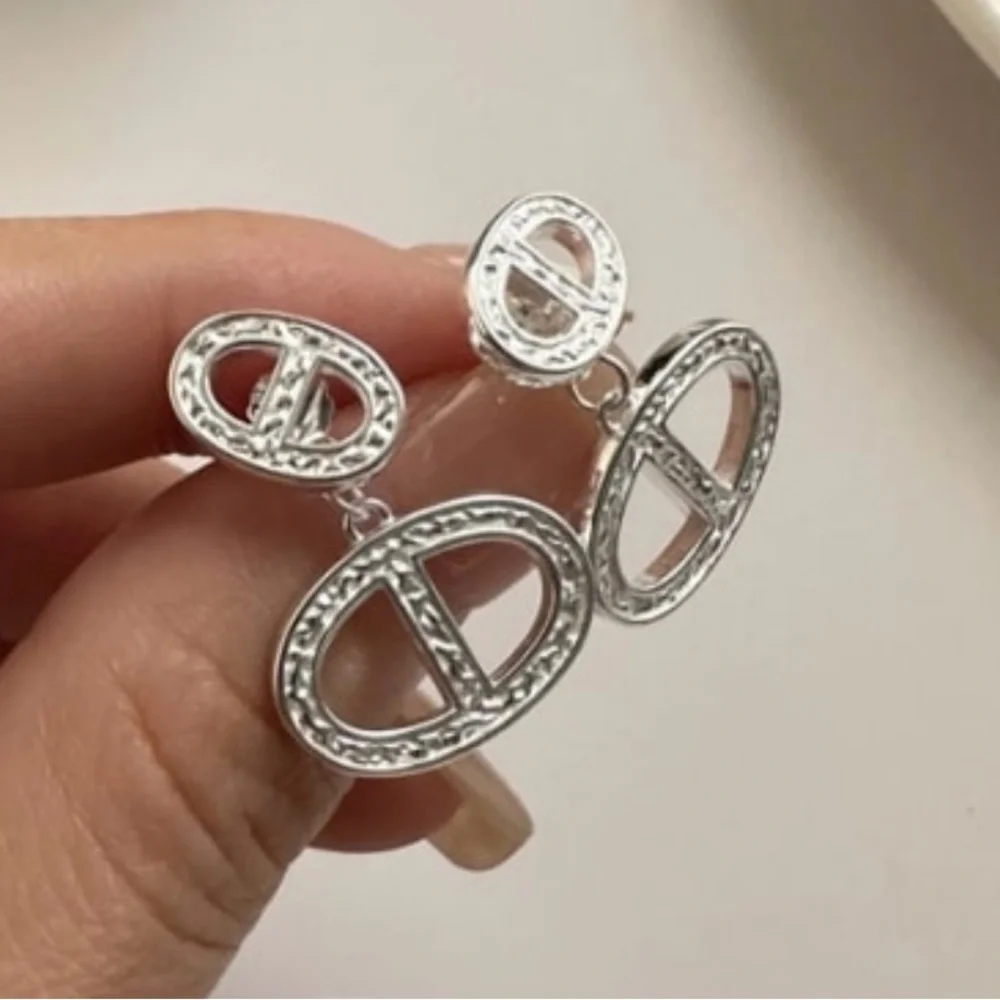 925 Sterling Silver Geometric Trend Stud Earring